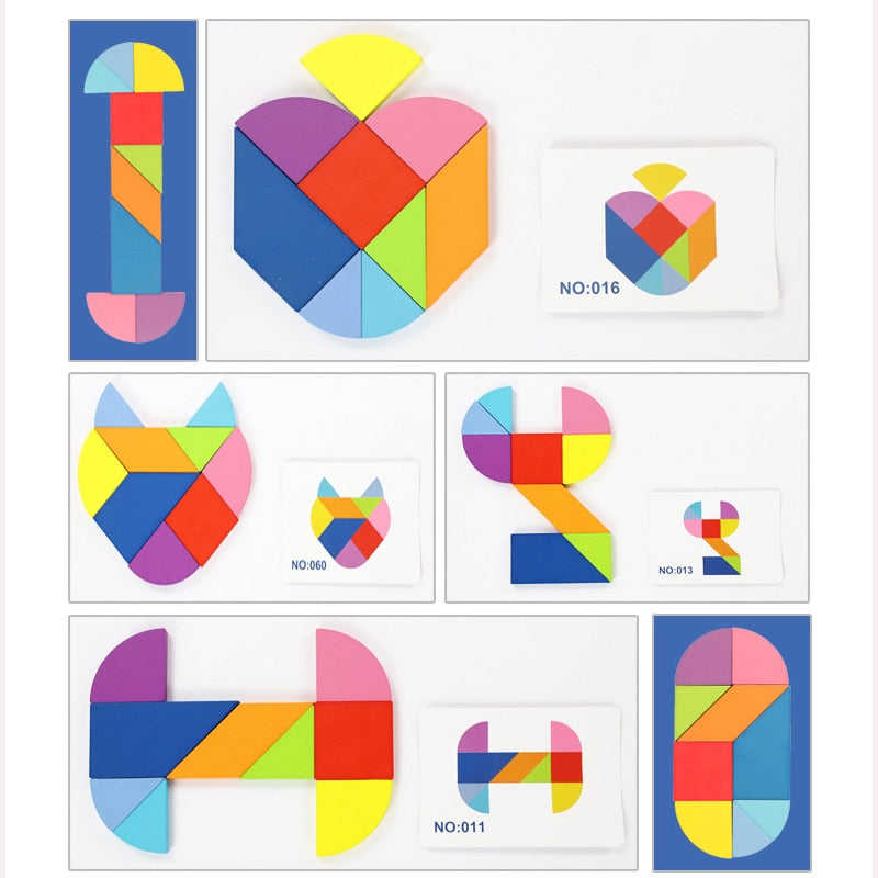 Candywood Kreatives Puzzle 4 Stile Kinder Holzspielzeug Für Kinder Puzzle Kinder Frühes Lernen Lernspielzeug