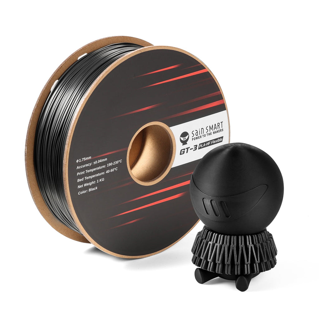 GT-3 Hochflexibles, fließfähiges PLA-Filament 1,75 mm, 1 kg, ±0,04 mm, Schwarz/Weiß