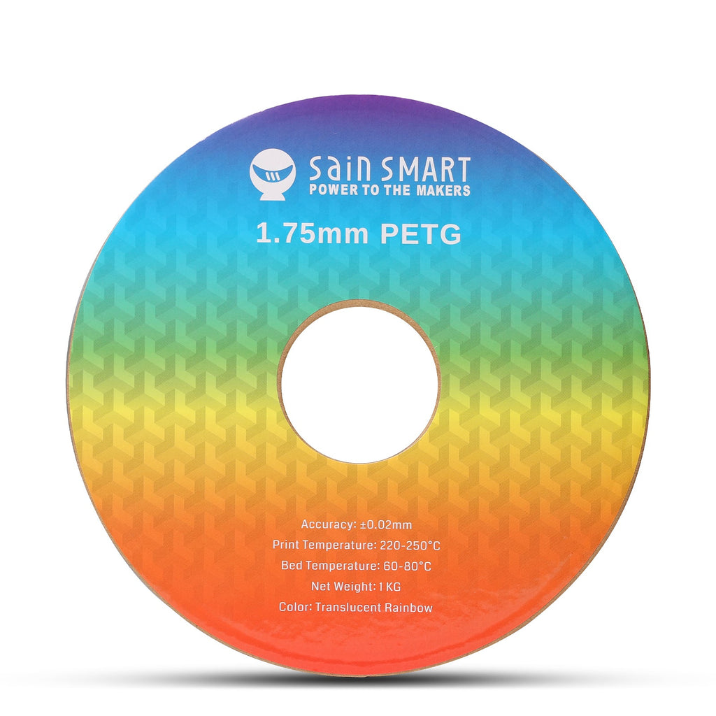 Arc-en-ciel translucide, filament PETG PRO-3 de 1,75 mm, 1 kg