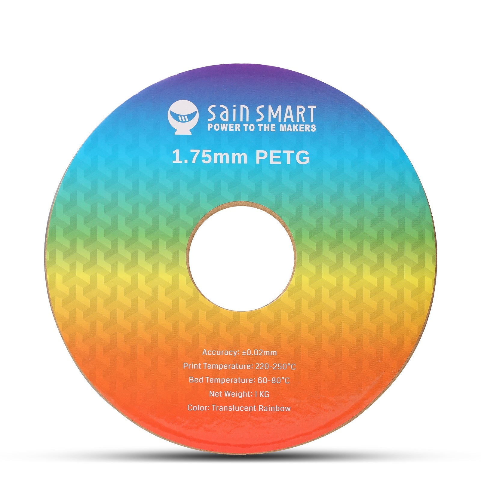 Arc-en-ciel translucide, filament PETG PRO-3 de 1,75 mm, 1 kg