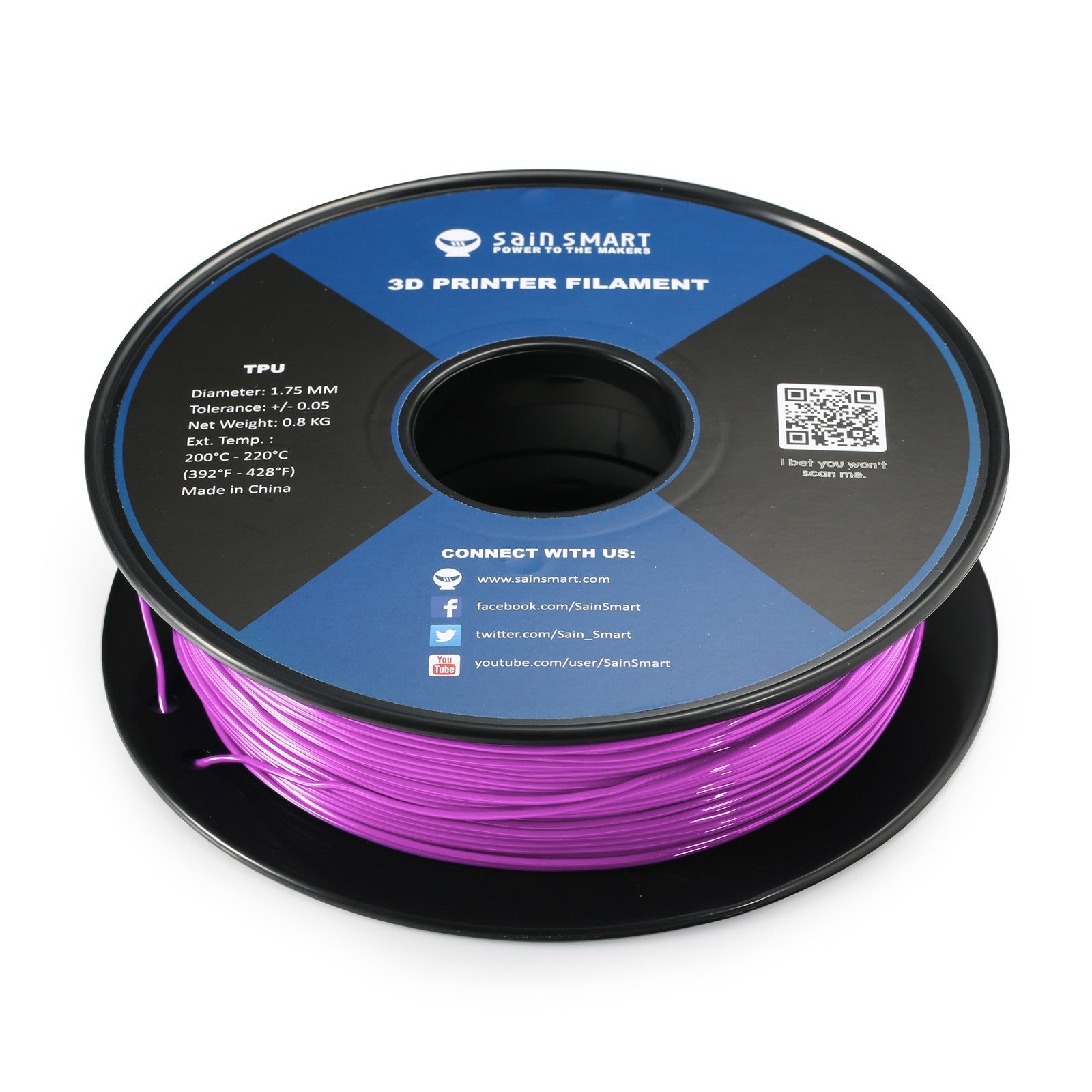 Neon Magenta, Cyberpunk Farbe TPU 1.75mm Filament 0.8kg/1.76lb