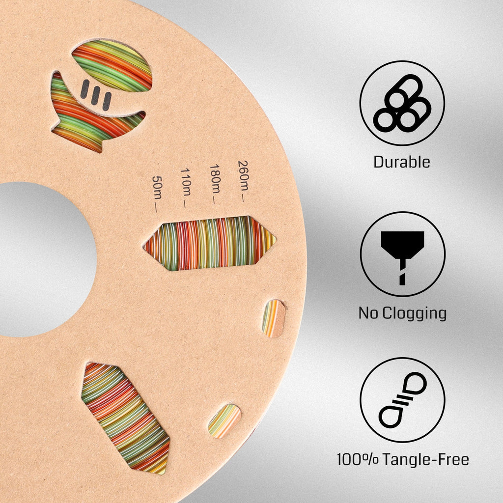 Arc-en-ciel translucide, filament PETG PRO-3 de 1,75 mm, 1 kg
