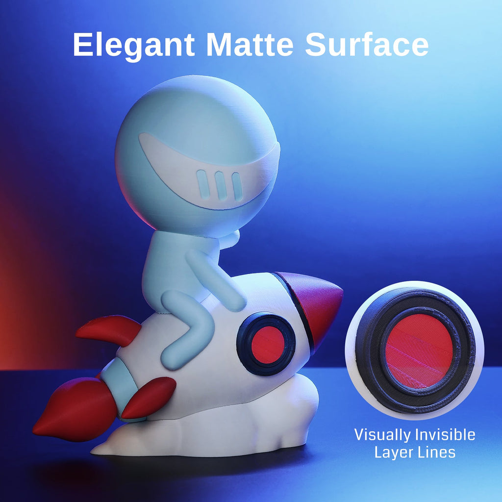 GT-3 High-Speed Mattes PLA Filament 1.75mm, 1KG, ±0.02mm, Schwarz/Weiß/Türkis/Mint/Rot/Grau