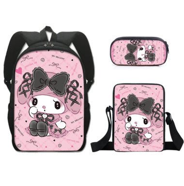 Neue Cartoon-Schultasche mit Aufdruck, individuelle Büchertasche, hochwertige Rucksäcke, Federmäppchen, Kindertaschen für Mädchen
