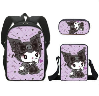 Neue Cartoon-Schultasche mit Aufdruck, individuelle Büchertasche, hochwertige Rucksäcke, Federmäppchen, Kindertaschen für Mädchen