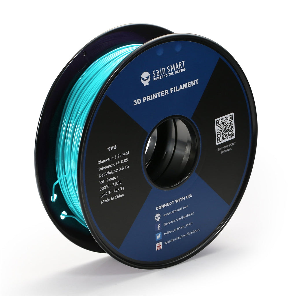 Neon Cyan, Cyberpunk Farb-TPU Filament 1.75mm 0.8kg/1.76lb