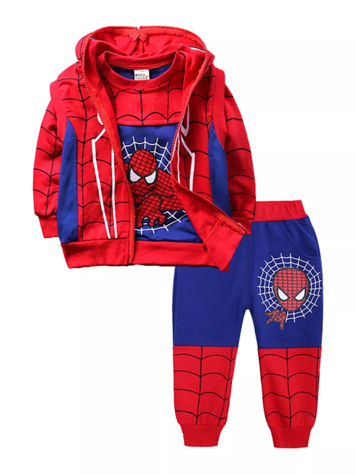 Kinder Spiderman 3-teiliges Outfit-Set