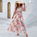 Bedrucktes Damen-Taillenkleid für Frühling/Sommer Eleganz