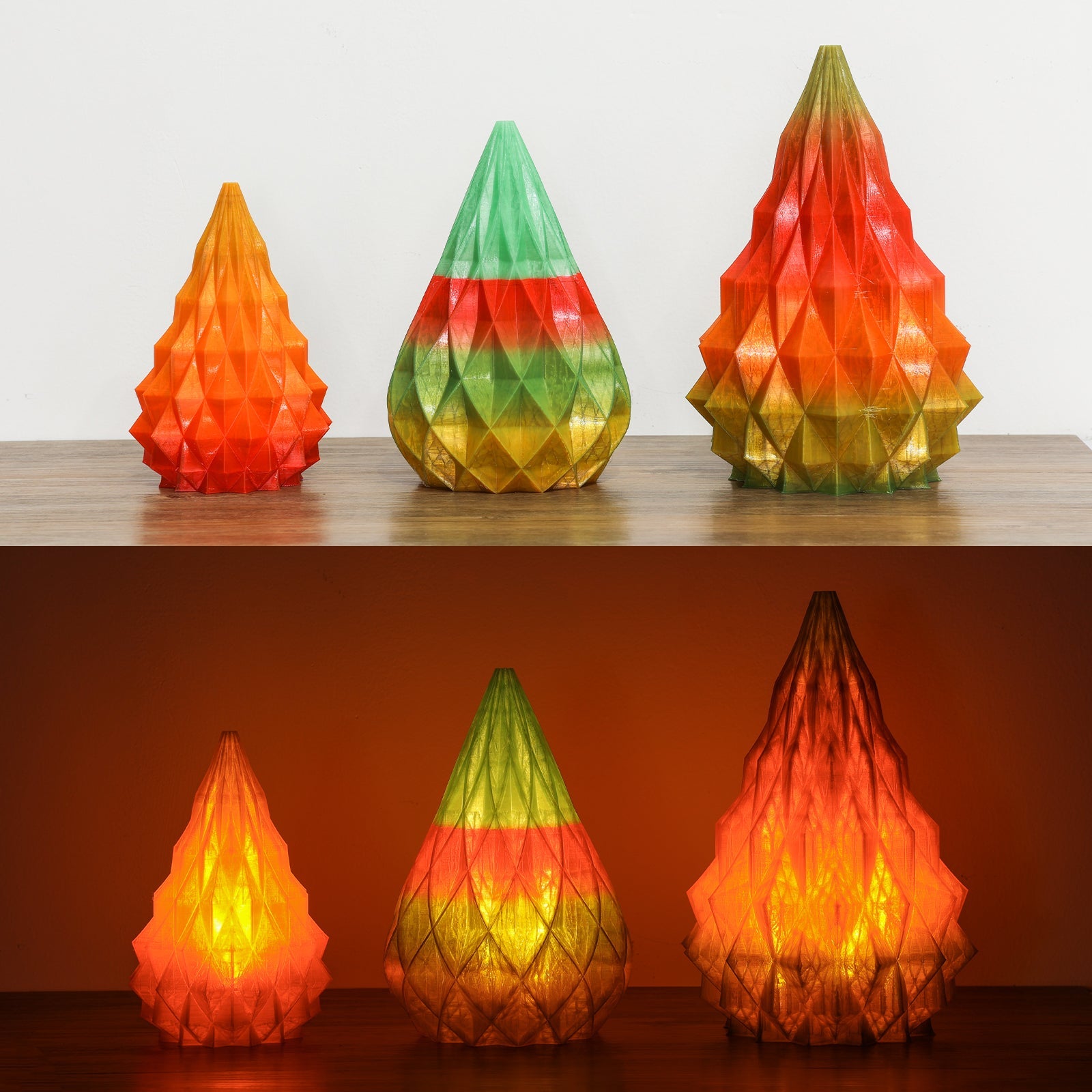 Arc-en-ciel translucide, filament PETG PRO-3 de 1,75 mm, 1 kg