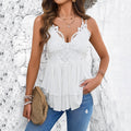 Europäische und amerikanische elegante Camisole-Spitzentops für Damen, Frühling und Sommer