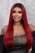 13*2" Lace Front Perücken Synthetik Glatt 26" 150% Dichte