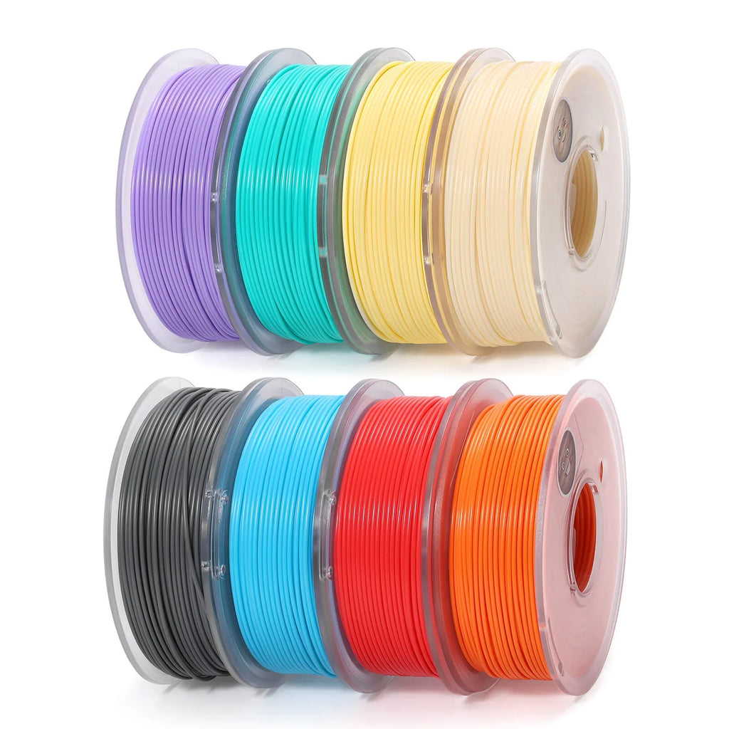 PLA Filament 1,75 mm, Planet Explorer 8-Farben Mini-Spulen-Bundle, je 250 g, High-Speed PLA, +/-0,02 mm Genauigkeit, leicht zu drucken, kompatibel mit den meisten FDM 3D-Druckern