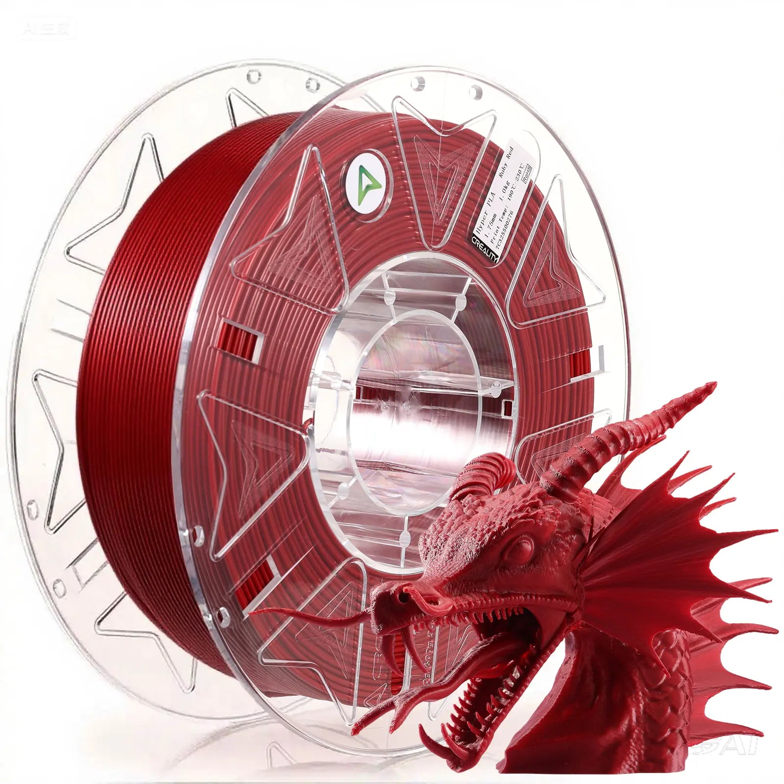 Creality Hyper RFID PLA Filament 1,75 mm, 3D-Drucker-Filament für hohe Geschwindigkeiten von 30-600 mm/s, unterstützt CFS, 2,2 LBS (1 KG) Spule, Maßhaltigkeit +/- 0,03 mm