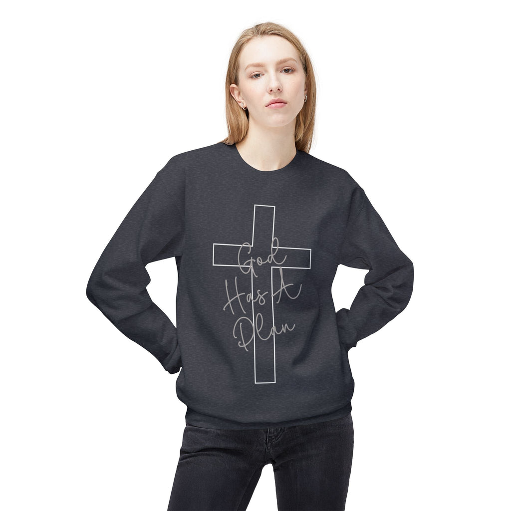 Gott hat einen Plan Rundhals-Sweatshirt – Jeremia 29:11 Christlicher Pullover