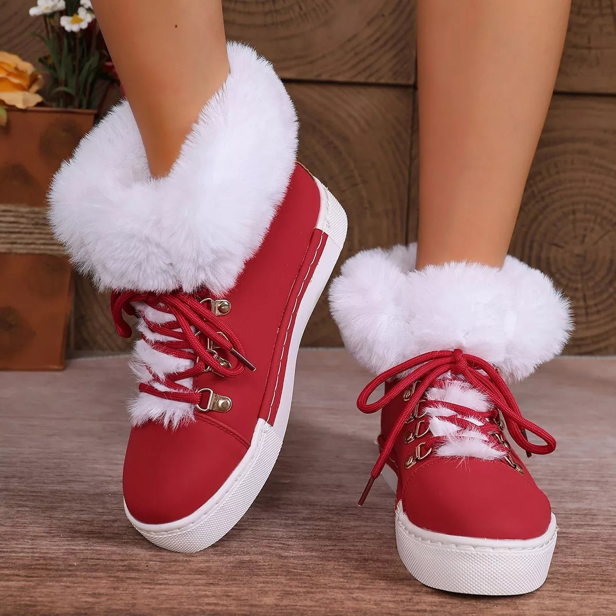 Round Toe Platform Boots