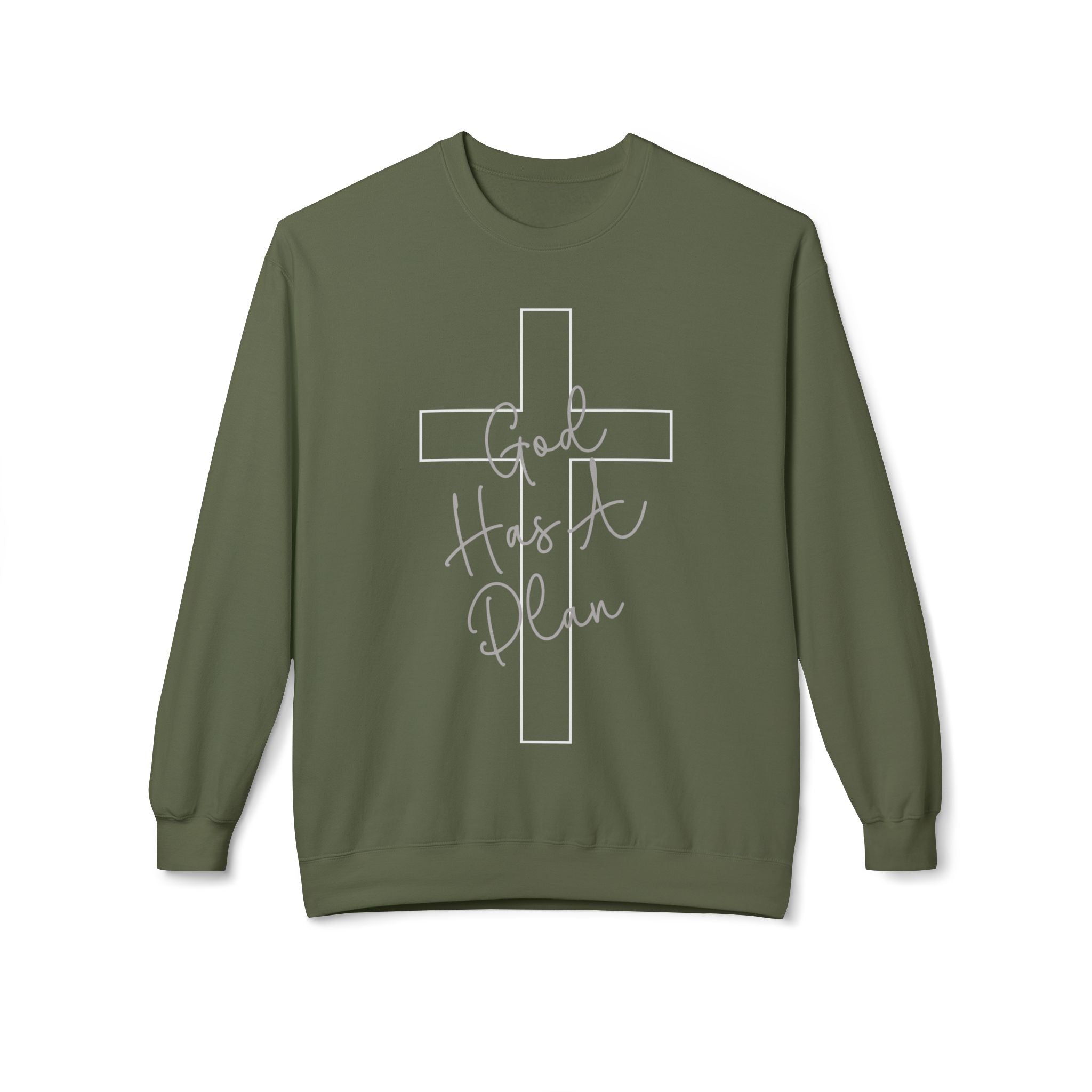 Sweat-shirt ras du cou « Dieu a un plan » – Jérémie 29:11, Pull chrétien