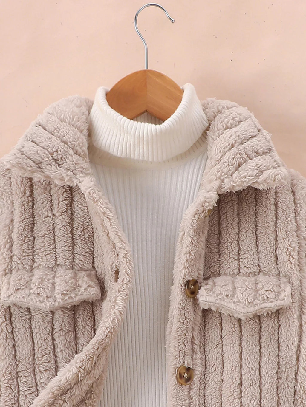 Blouson polaire boutonné douillet pour enfant
