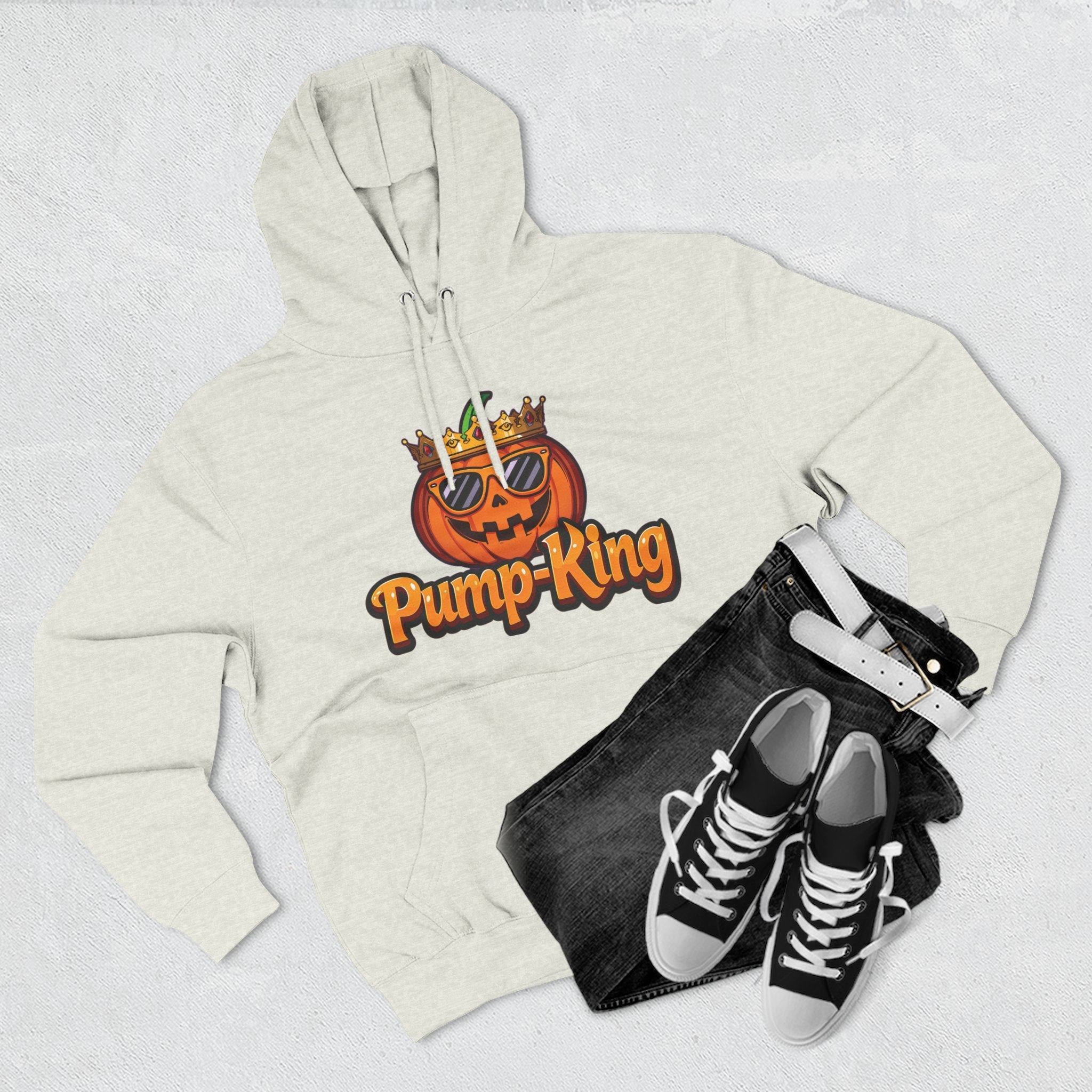 Pump-King Halloween Hoodie, Gemütliches Fleece-Sweatshirt für den Herbst, Lustige Kürbis-Kleidung, Herbst-Stil, Perfekt für Halloween-Feiern