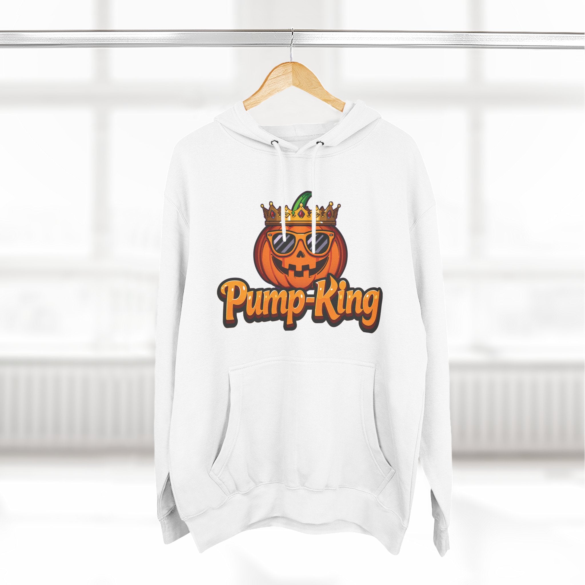 Pump-King Halloween Hoodie, Gemütliches Fleece-Sweatshirt für den Herbst, Lustige Kürbis-Kleidung, Herbst-Stil, Perfekt für Halloween-Feiern