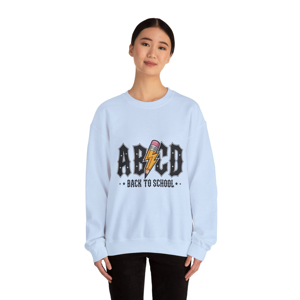 Back to School Rundhals-Sweatshirt, Unisex-Sweatshirt, Leichter Pullover, Schulkleidung, Lehrergeschenk, Trendige Mode