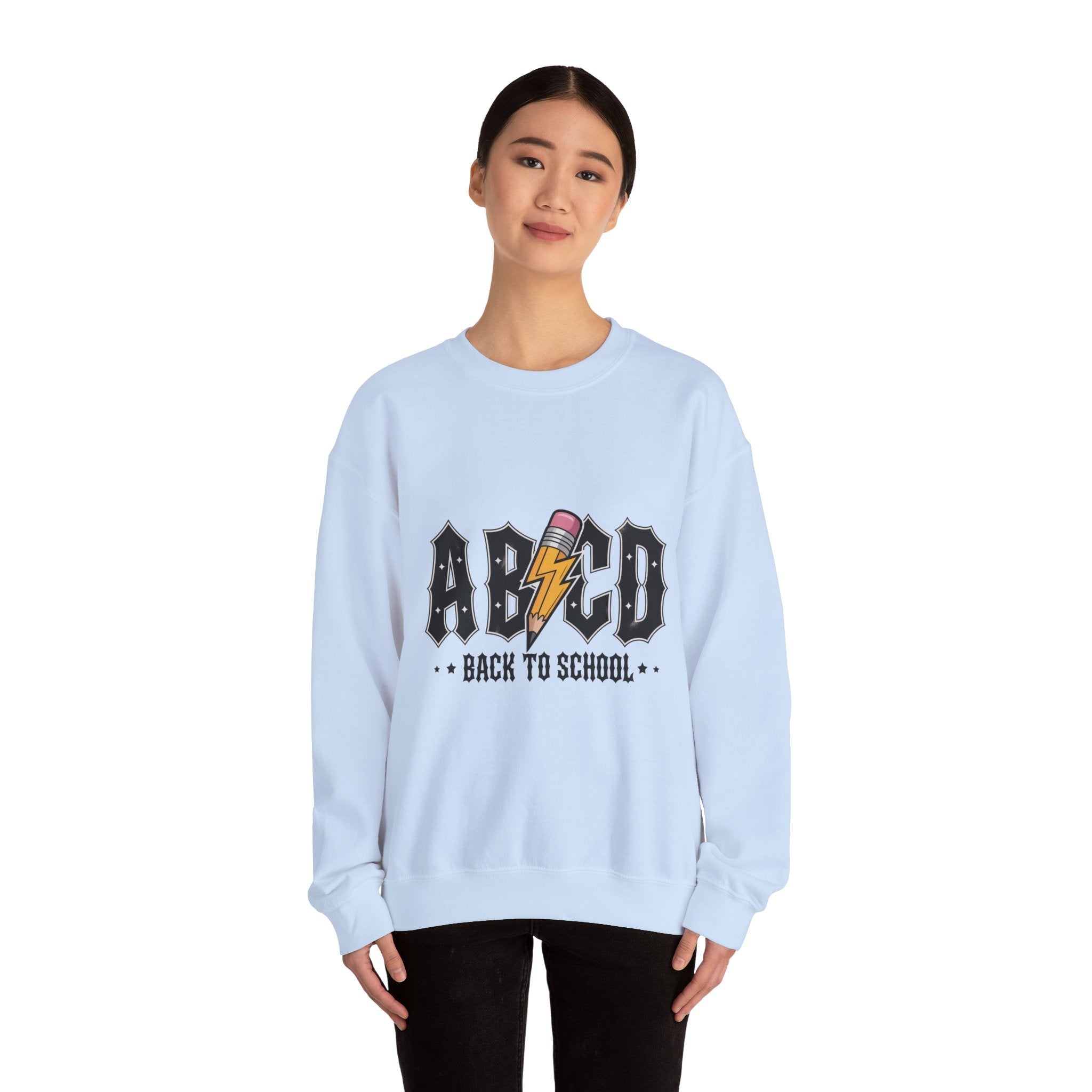 Back to School Rundhals-Sweatshirt, Unisex-Sweatshirt, Leichter Pullover, Schulkleidung, Lehrergeschenk, Trendige Mode