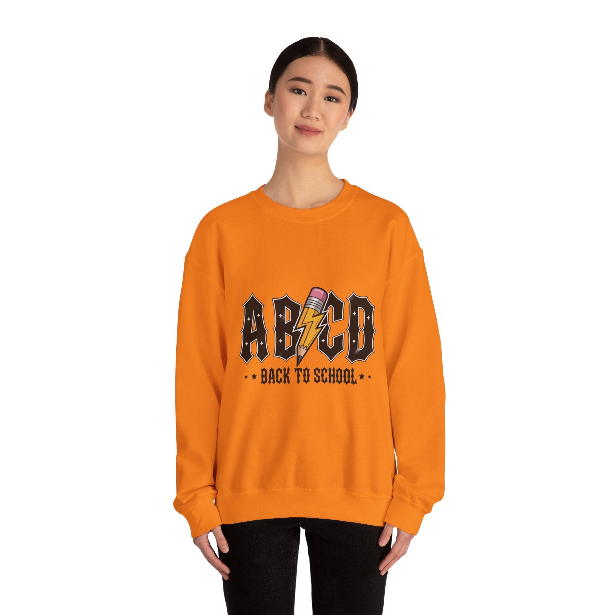 Back to School Rundhals-Sweatshirt, Unisex-Sweatshirt, Leichter Pullover, Schulkleidung, Lehrergeschenk, Trendige Mode