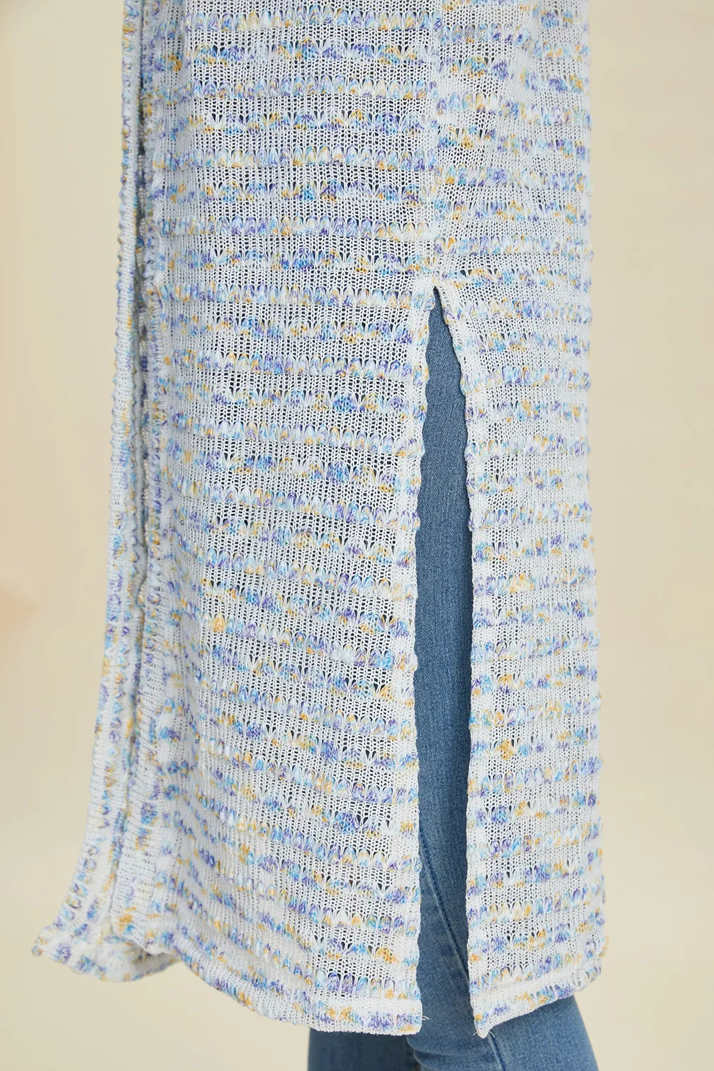 Cardigan long ouvert en maille Double Take