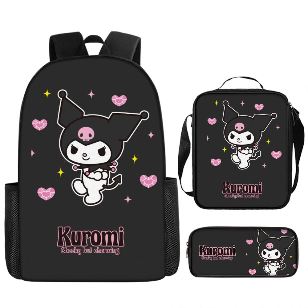 Neue Cartoon-Schultasche mit Aufdruck, individuelle Büchertasche, hochwertige Rucksäcke, Federmäppchen, Kindertaschen für Mädchen