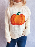 Kürbis Rollkragenpullover Langarm