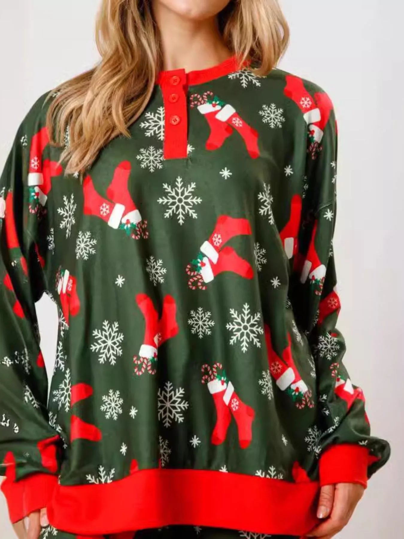 Ensemble de pyjama de Noël manches longues et pantalon