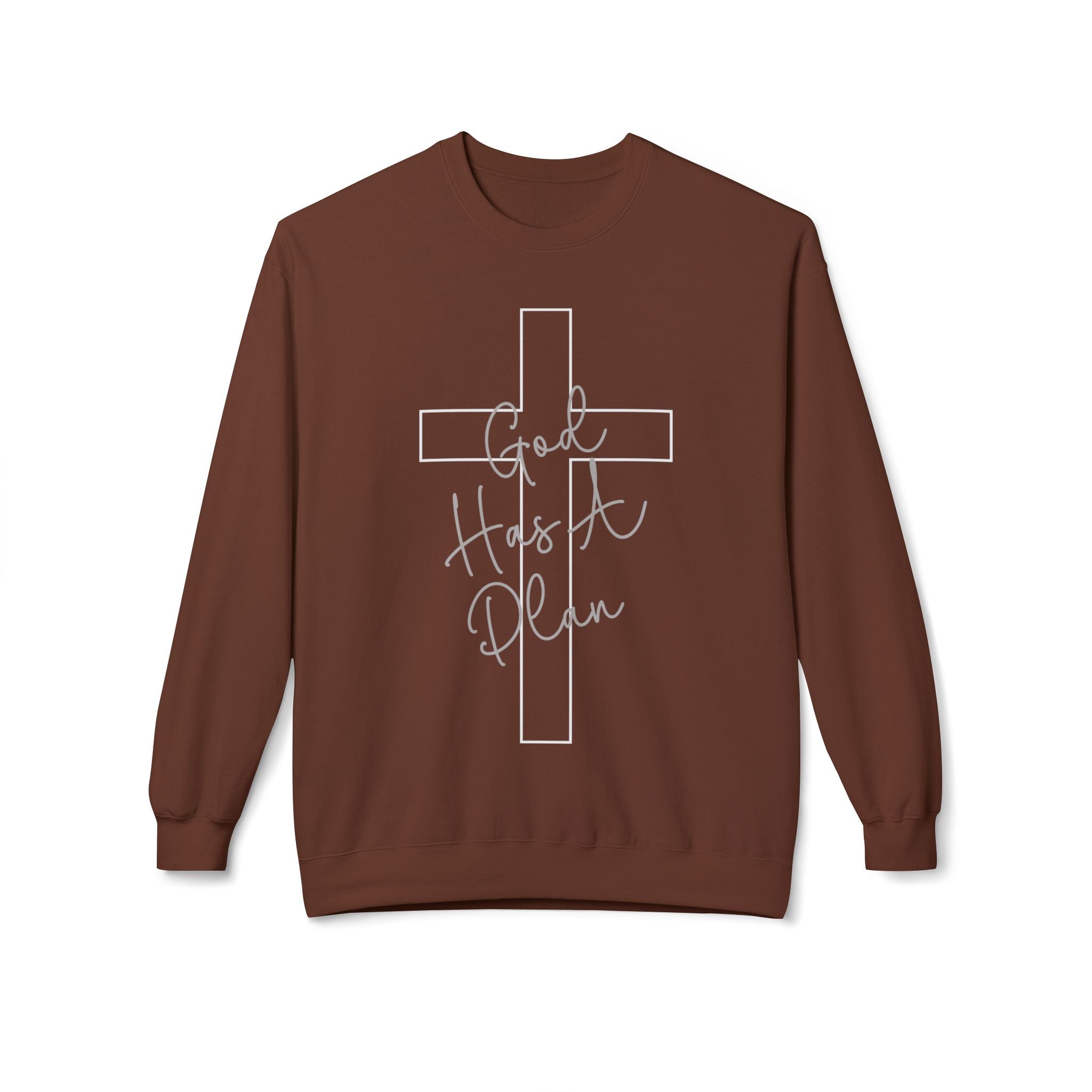 Sweat-shirt ras du cou « Dieu a un plan » – Jérémie 29:11, Pull chrétien