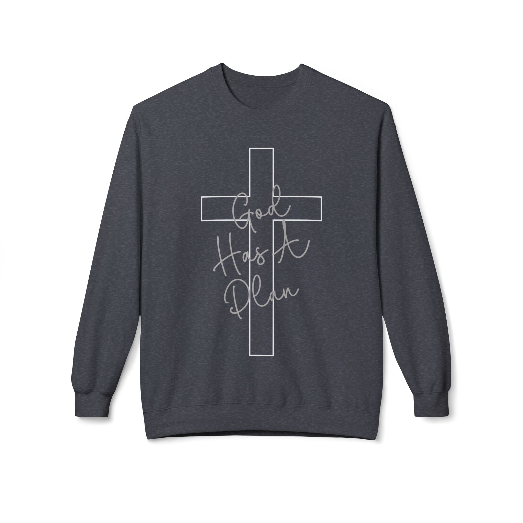 Sweat-shirt ras du cou « Dieu a un plan » – Jérémie 29:11, Pull chrétien