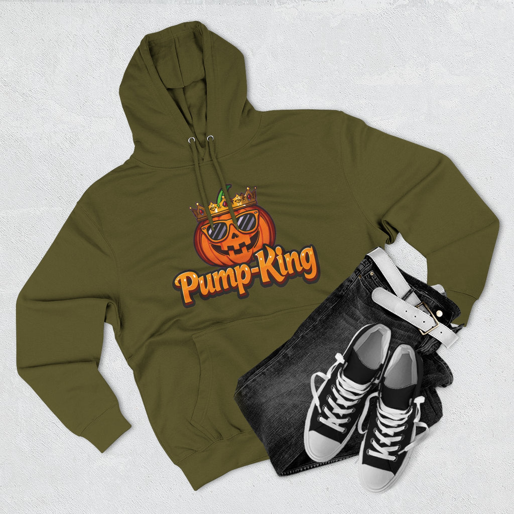 Pump-King Halloween Hoodie, Gemütliches Fleece-Sweatshirt für den Herbst, Lustige Kürbis-Kleidung, Herbst-Stil, Perfekt für Halloween-Feiern