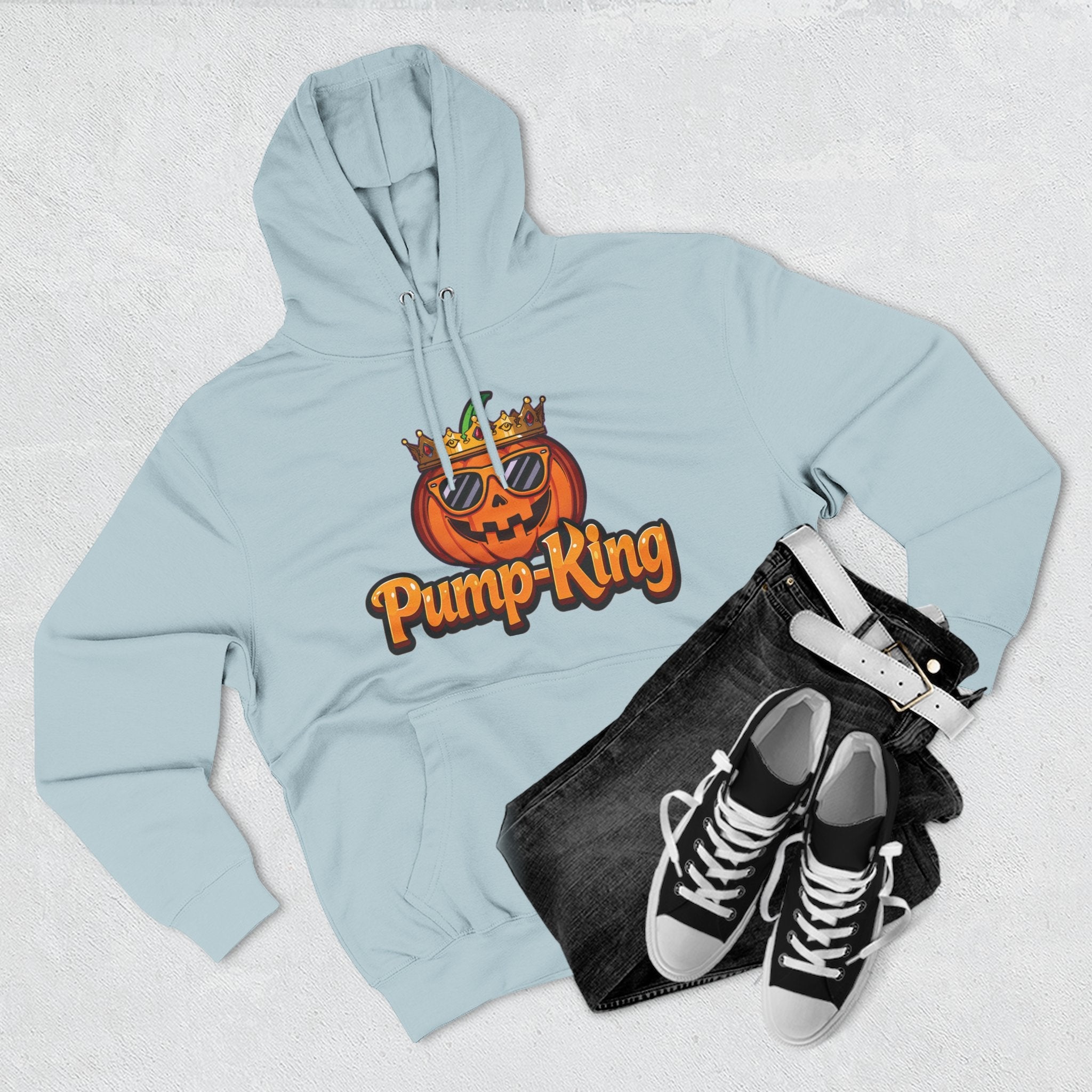 Pump-King Halloween Hoodie, Gemütliches Fleece-Sweatshirt für den Herbst, Lustige Kürbis-Kleidung, Herbst-Stil, Perfekt für Halloween-Feiern