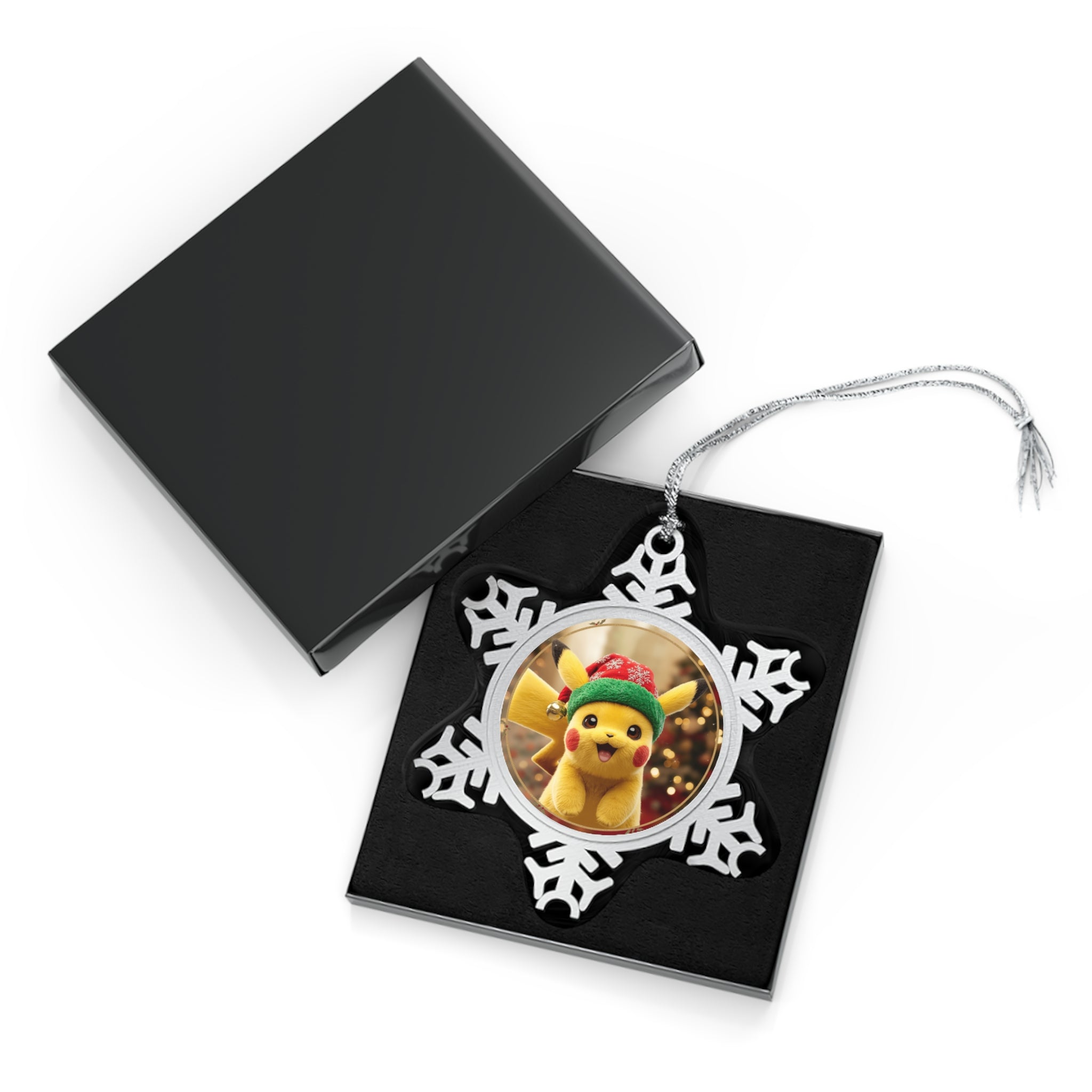 Poke-Mon Tribut Schneeflocken Ornament, Feiertagsdeko, Wintergeschenk, Weihnachtsgeschenk, Personalisiertes Geschenk, Festliches Ornament