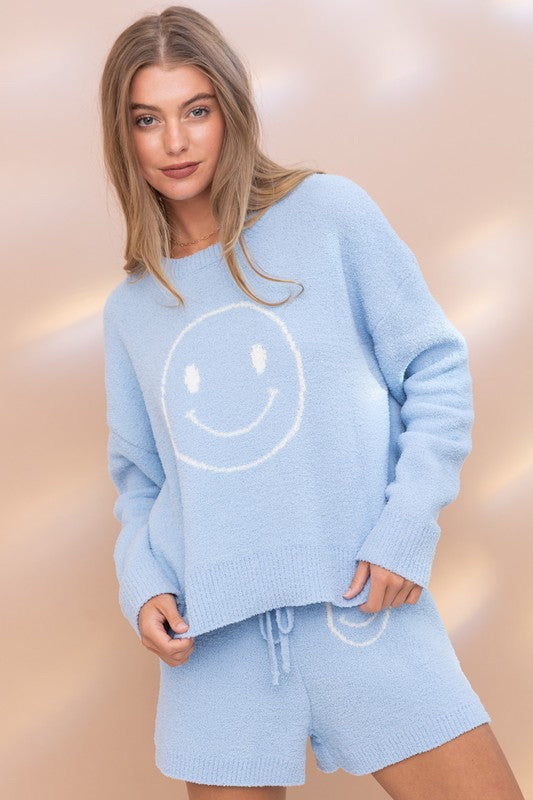 Kuscheliges Weiches Top mit Shorts Set