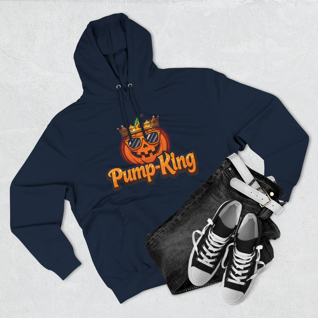 Pump-King Halloween Hoodie, Gemütliches Fleece-Sweatshirt für den Herbst, Lustige Kürbis-Kleidung, Herbst-Stil, Perfekt für Halloween-Feiern