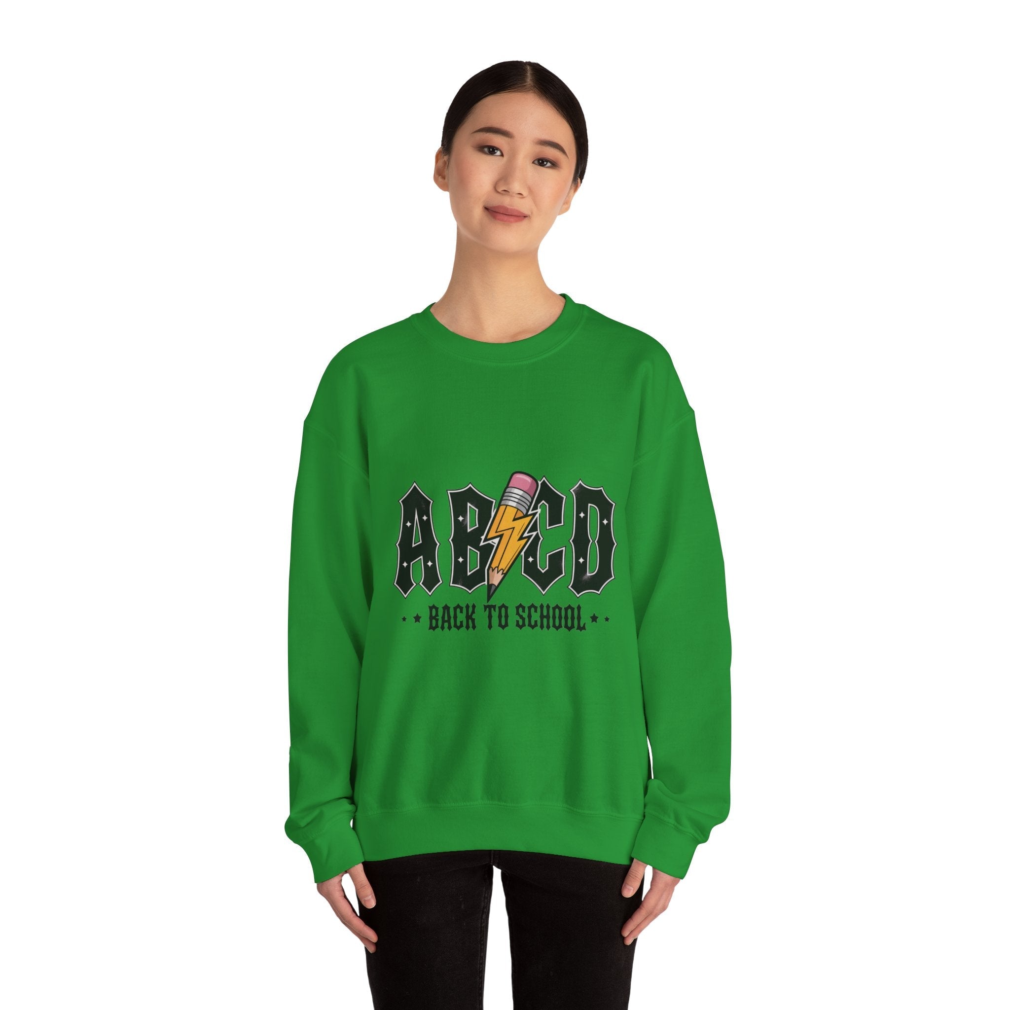 Back to School Rundhals-Sweatshirt, Unisex-Sweatshirt, Leichter Pullover, Schulkleidung, Lehrergeschenk, Trendige Mode