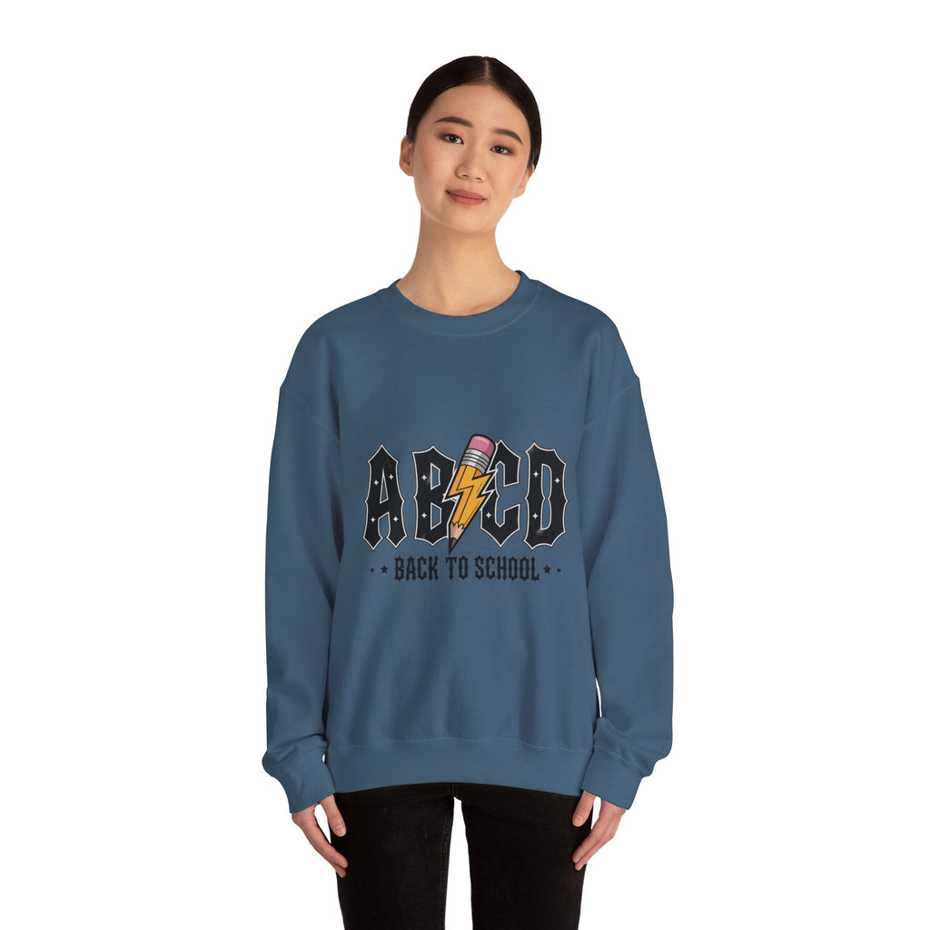 Back to School Rundhals-Sweatshirt, Unisex-Sweatshirt, Leichter Pullover, Schulkleidung, Lehrergeschenk, Trendige Mode