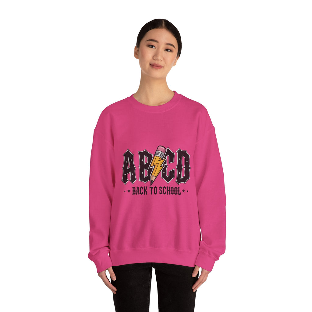 Back to School Rundhals-Sweatshirt, Unisex-Sweatshirt, Leichter Pullover, Schulkleidung, Lehrergeschenk, Trendige Mode
