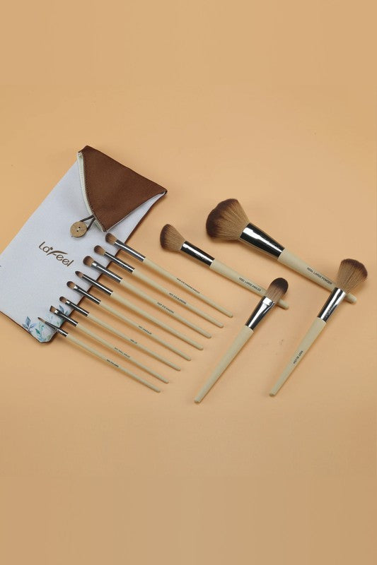 Lafeel Gesichts- und Augenpinsel-Set mit Tasche