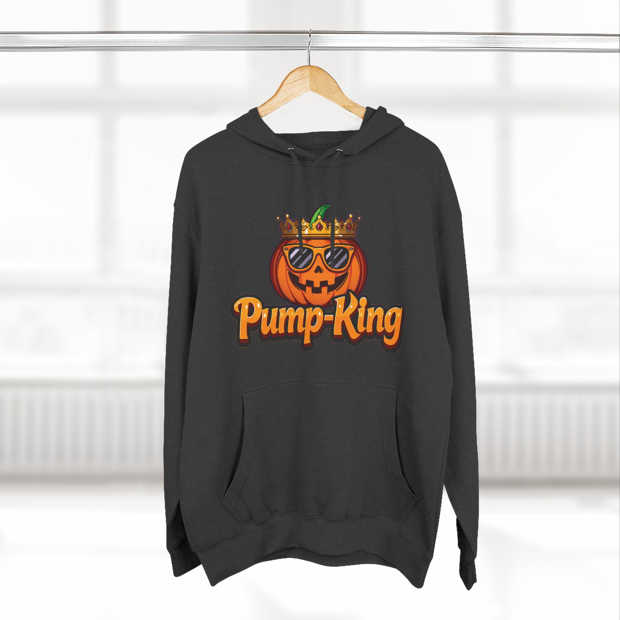 Pump-King Halloween Hoodie, Gemütliches Fleece-Sweatshirt für den Herbst, Lustige Kürbis-Kleidung, Herbst-Stil, Perfekt für Halloween-Feiern