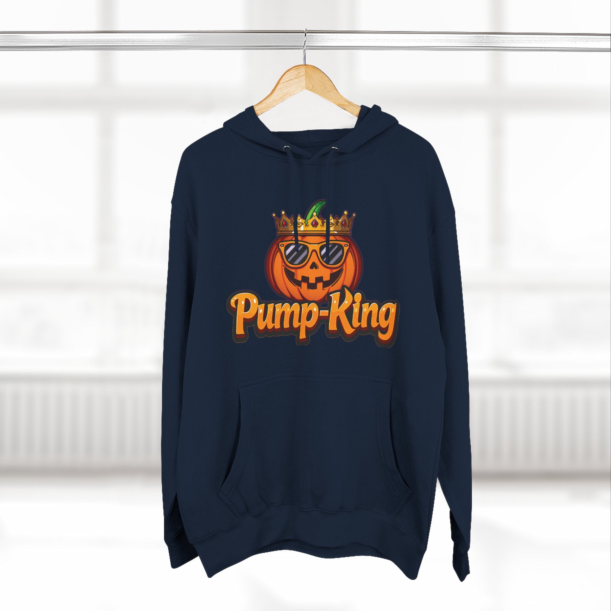 Pump-King Halloween Hoodie, Gemütliches Fleece-Sweatshirt für den Herbst, Lustige Kürbis-Kleidung, Herbst-Stil, Perfekt für Halloween-Feiern