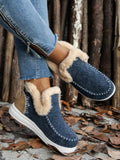 Fell-Wildleder-Sneaker mit runder Zehenkappe und flacher Sohle