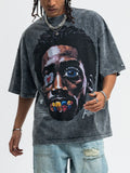 T-shirt graphique à col rond et manches courtes pour homme