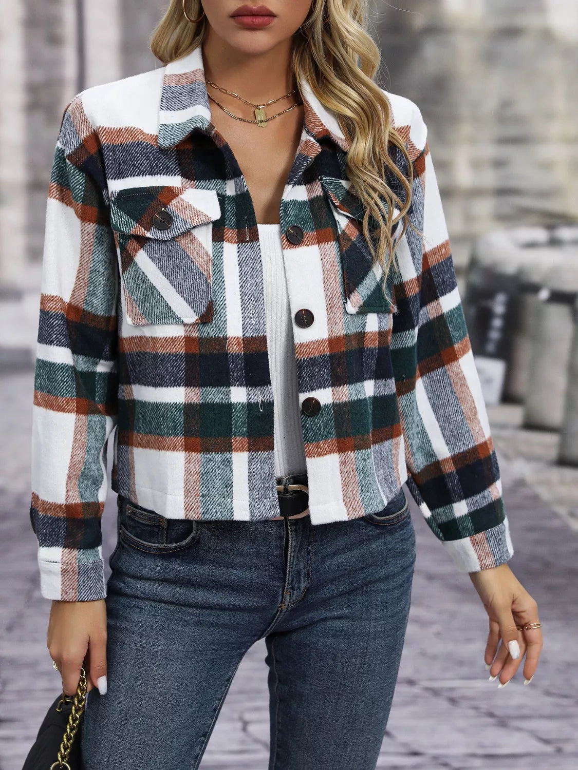 Karierte Hemdjacke