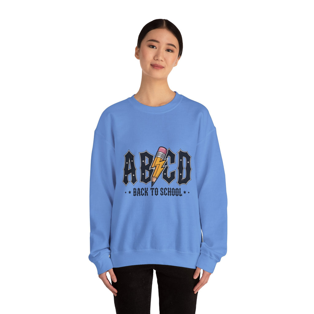 Back to School Rundhals-Sweatshirt, Unisex-Sweatshirt, Leichter Pullover, Schulkleidung, Lehrergeschenk, Trendige Mode