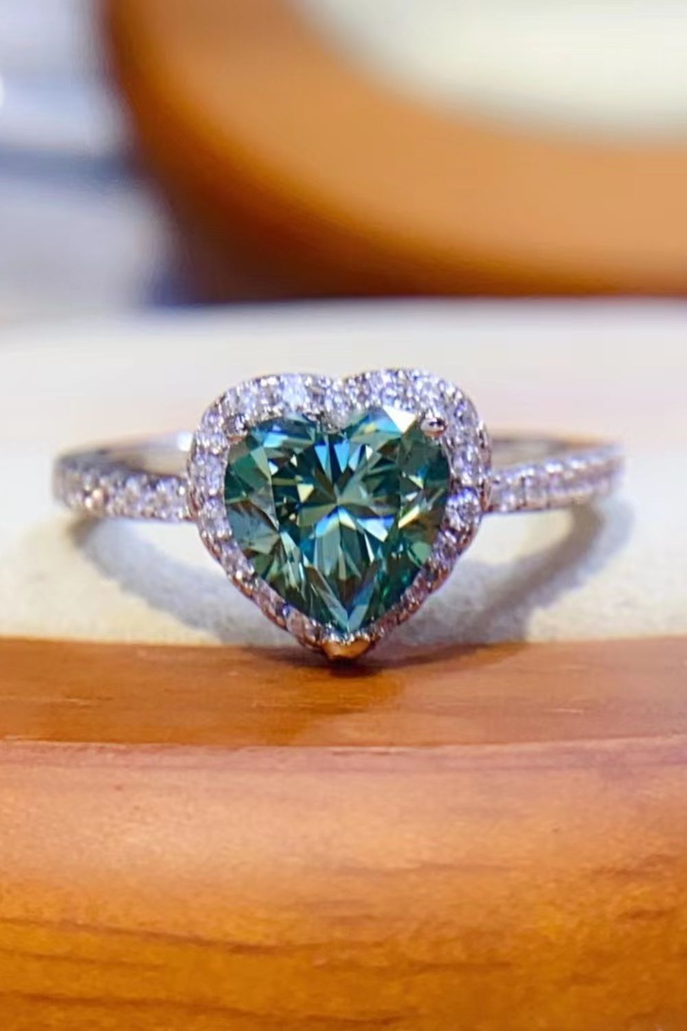 1-Karat Moissanit Herzring