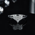 Bague Cœur en Argent Sterling 925 avec Moissanite