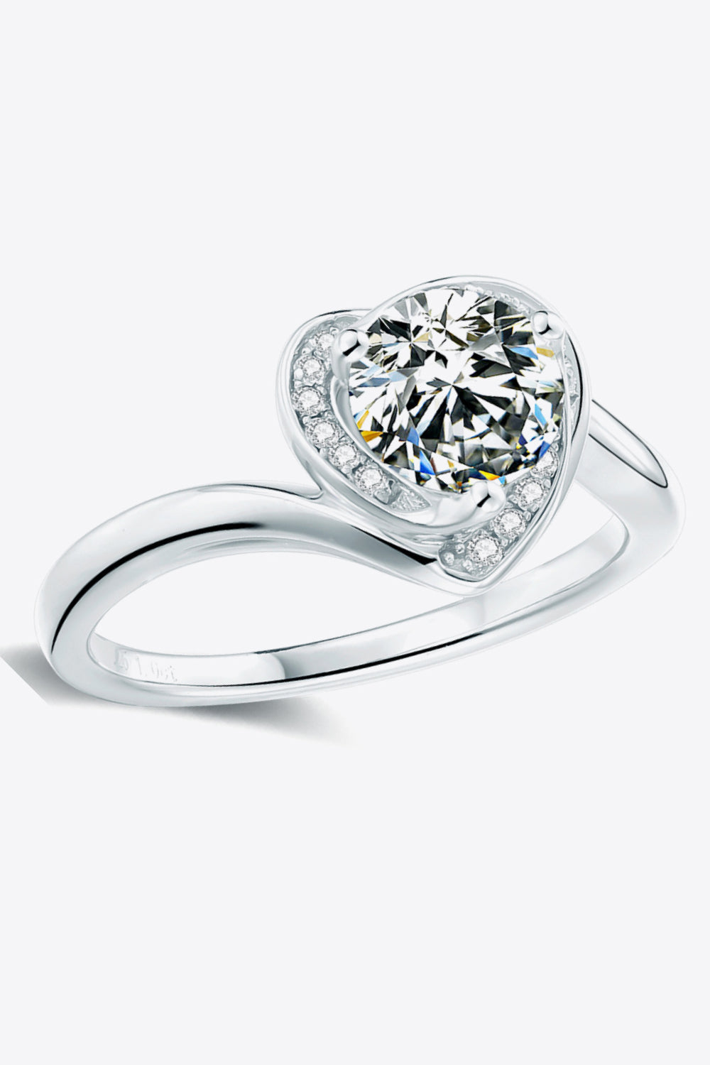 1 Karat Moissanit Herzring